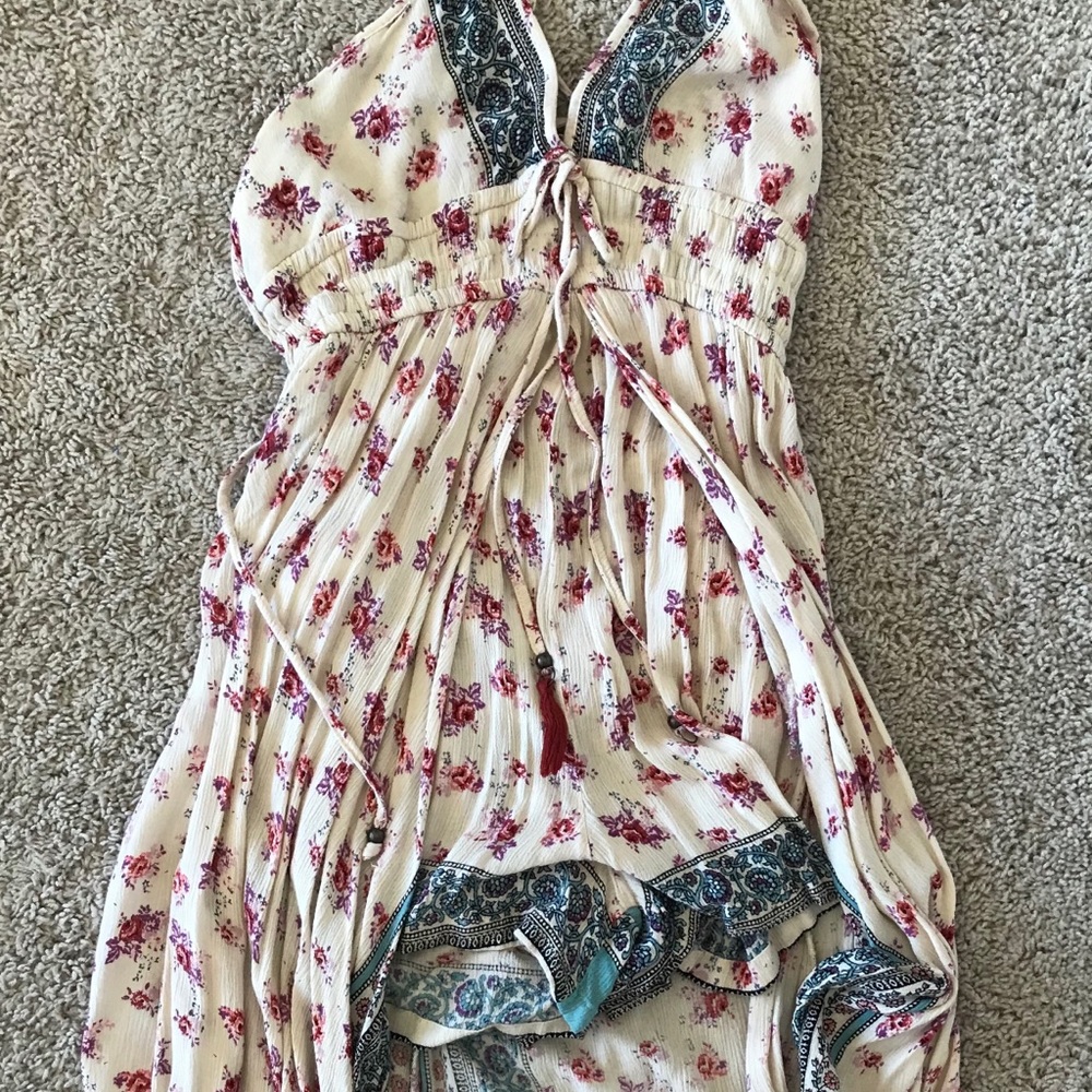 High low boho romper dress